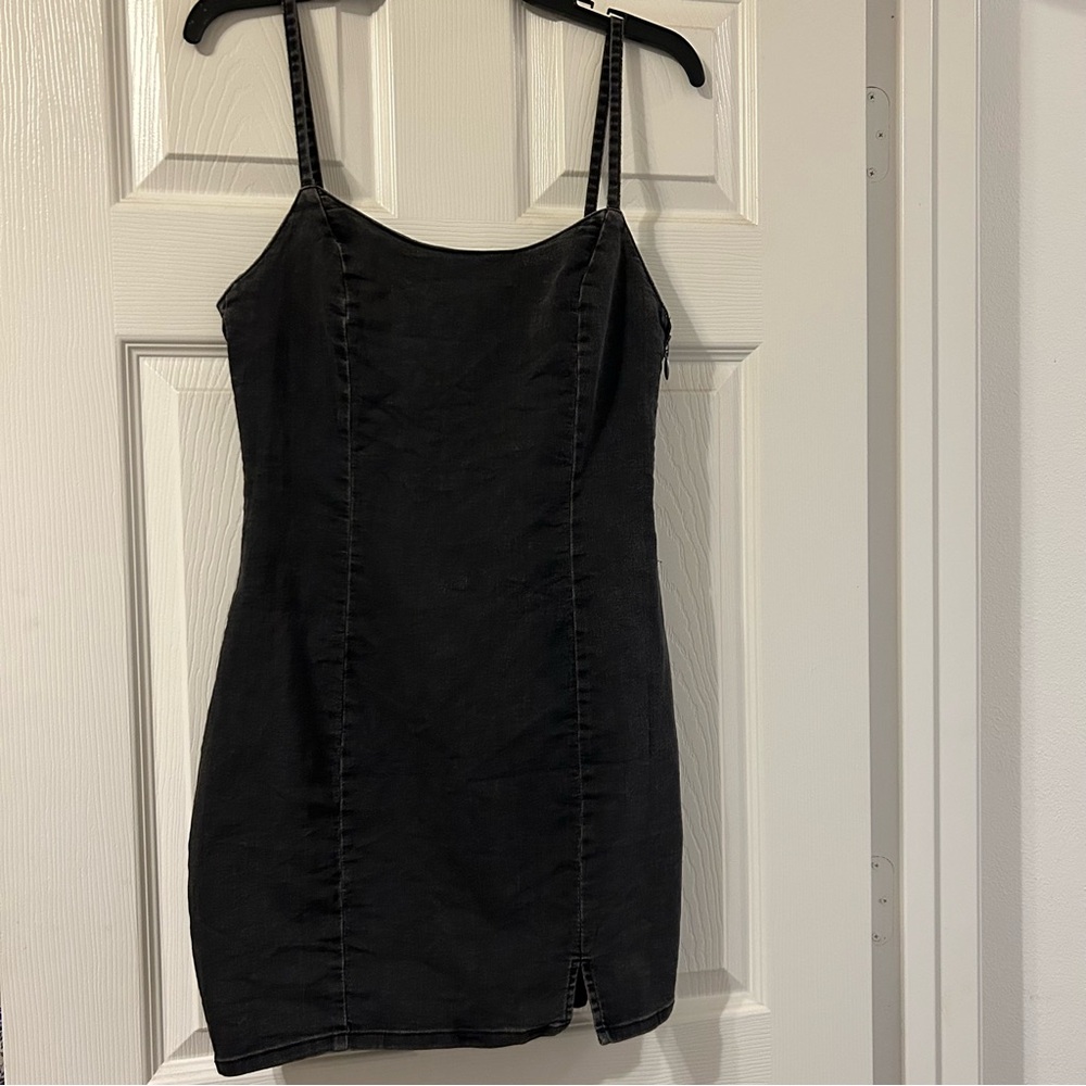 Black wash denim dress sz M
